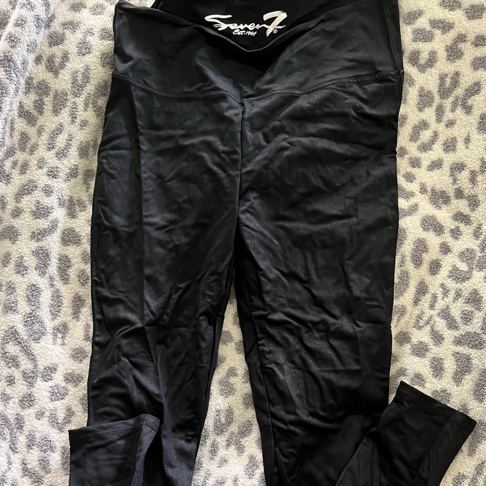 Seven shiny pleather leggings